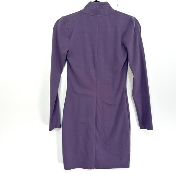 Sunday Best Half-Zip Long Sleeve Mockneck Midi Dress - Picture 2 of 6